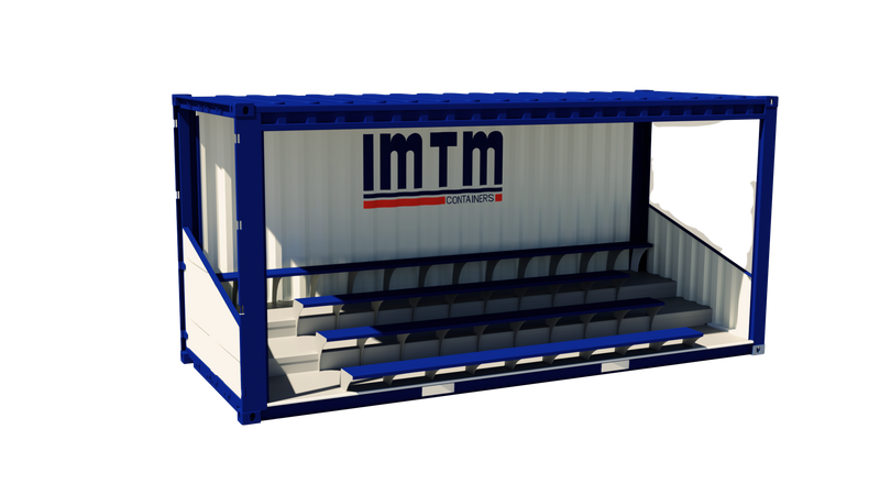 Maquette 3D d'un container transformé en tribune par IMTM.